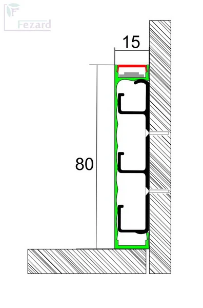Алюминиевый плинтус Fezard Кабельный ALP-G80-LA Алюминий 80*15*2500 мм в Салавате