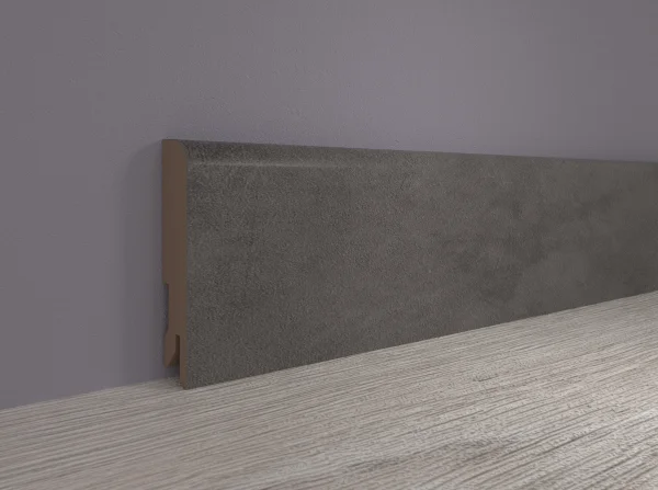 Плинтус MDF Bonkeel 24064 Бетон Лофт Графит (100х16х2400 мм) в Салавате