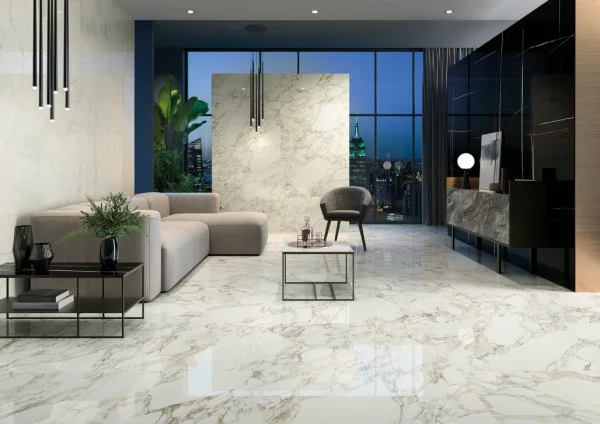 Керамогранит Italon Шарм Делюкс Бьянко Микеланджело 80х160 (Люкс и реттифицированная) в Салавате