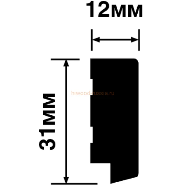 Финишный молдинг LF124B GR3 левый декорированный (31х12х2700мм) в Салавате