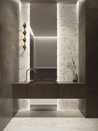 Керамогранит Italon Этернум Каррара Мозаика Вертекс 25.8х30 (Натуральная) в Салавате