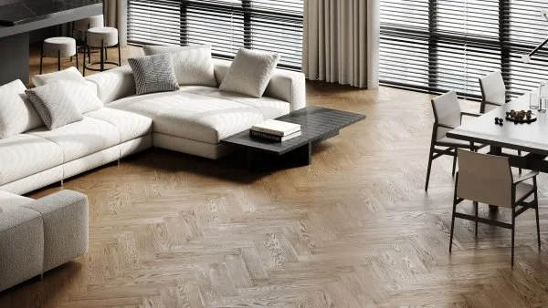 Паркетная доска Quartz Parquet Английская Ёлка Дуб Карельский 33-419 в Салавате