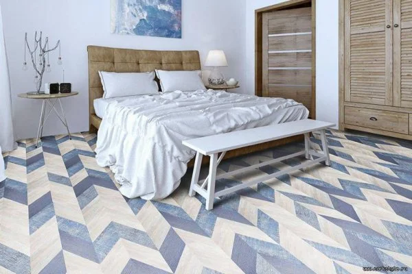 Пробковое покрытие CorkStyle Chevron Blue (1235*305*6 мм) HC в Салавате