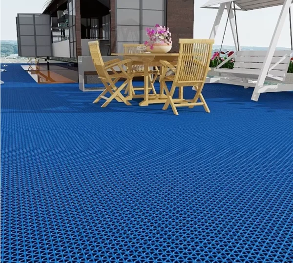 Грязезащитное рулонное покрытие ЗигЗаг Синий 4,5 мм (1,2 м) Китай в Салавате