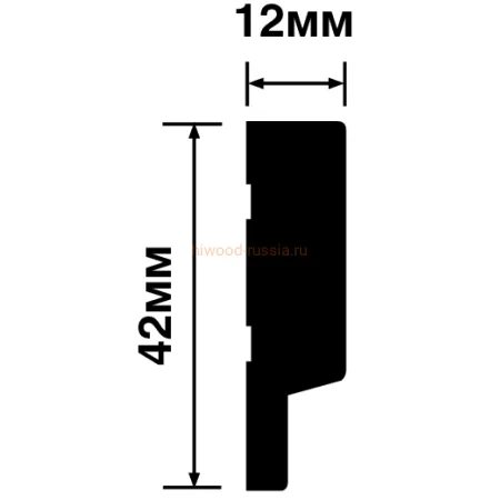 Финишный молдинг LF124A GR3 правый декорированный (42х12х2700мм) в Салавате