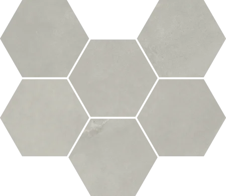 Керамогранит Italon Континуум Сильвер Мозаика Гексагон (Натуральная 25х29) в Салавате