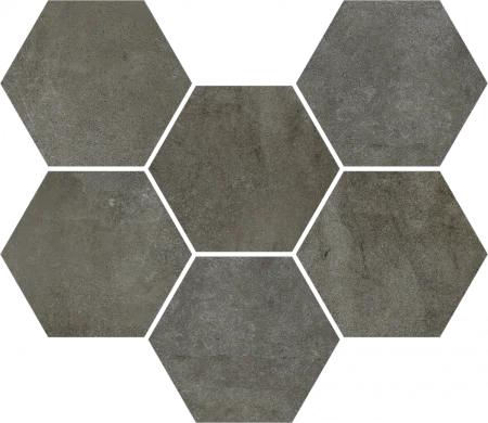 Керамогранит Coliseum Экспо Дарк Мозаика Гексагон (Натуральная, 25х29) в Салавате