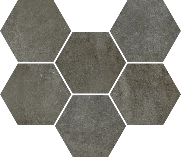 Керамогранит Coliseum Экспо Дарк Мозаика Гексагон (Натуральная, 25х29) в Салавате