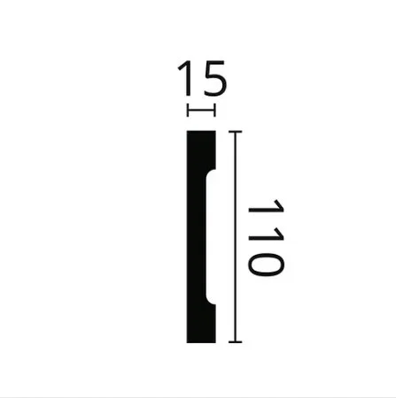 Плинтус NMC Wallstyl FD2S (110х15х2000 мм) в Салавате