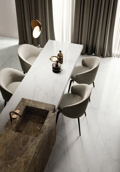 Керамогранит Italon Шарм Делюкс Бьянко Микеланджело 60х120 (Паттинированная и реттифицированная) в Салавате