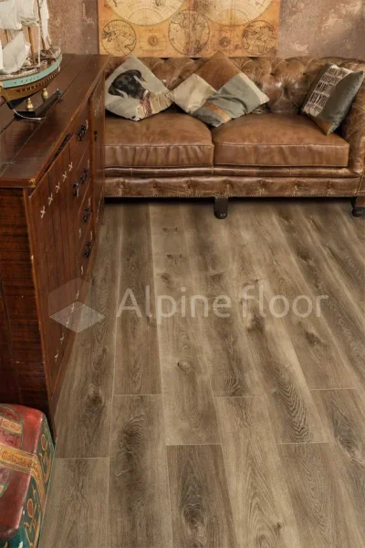 Кварц-виниловая плитка Alpine Floor Premium XL Дуб Коричневый ЕСО 7-9, 8 мм. 43 класс в Салавате