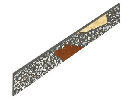 Керамогранит Coliseum Палладио Блэк Плинтус (Натуральный, 7,2х60) в Салавате