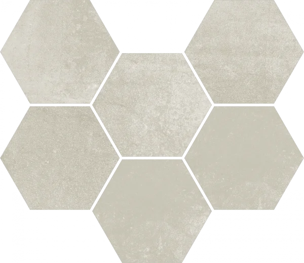Керамогранит Coliseum Экспо Уайт Мозаика Гексагон (Натуральная, 25х29) в Салавате