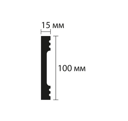 Плинтус NMC Wallstyl FD10 (100х15х2000 мм) в Салавате