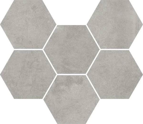 Керамогранит Coliseum Экспо Грэй Мозаика Гексагон (Натуральная, 25х29) в Салавате